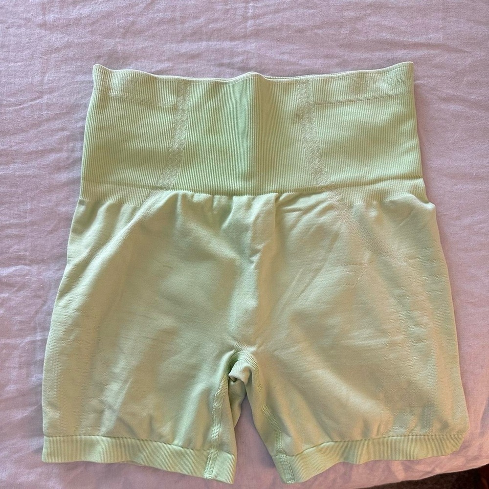 Gymshark Green Bike Shorts High-Waisted Performance